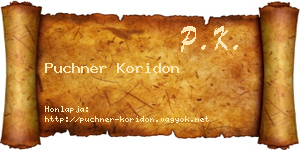 Puchner Koridon névjegykártya
